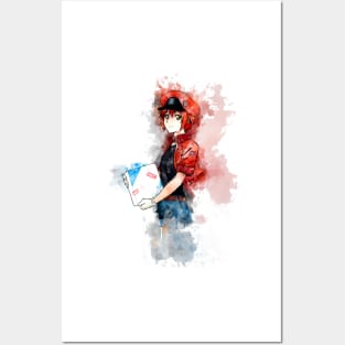 Cells at Work - Red Blood *watercolor* Posters and Art